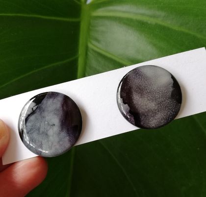 ✨️ STUD SALE ✨️ Black, Grey, Charcoal Statement Stud Earrings